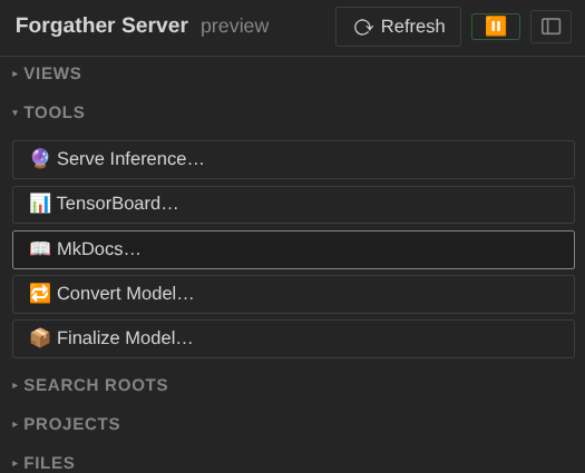 MkDocs… modal with default values
