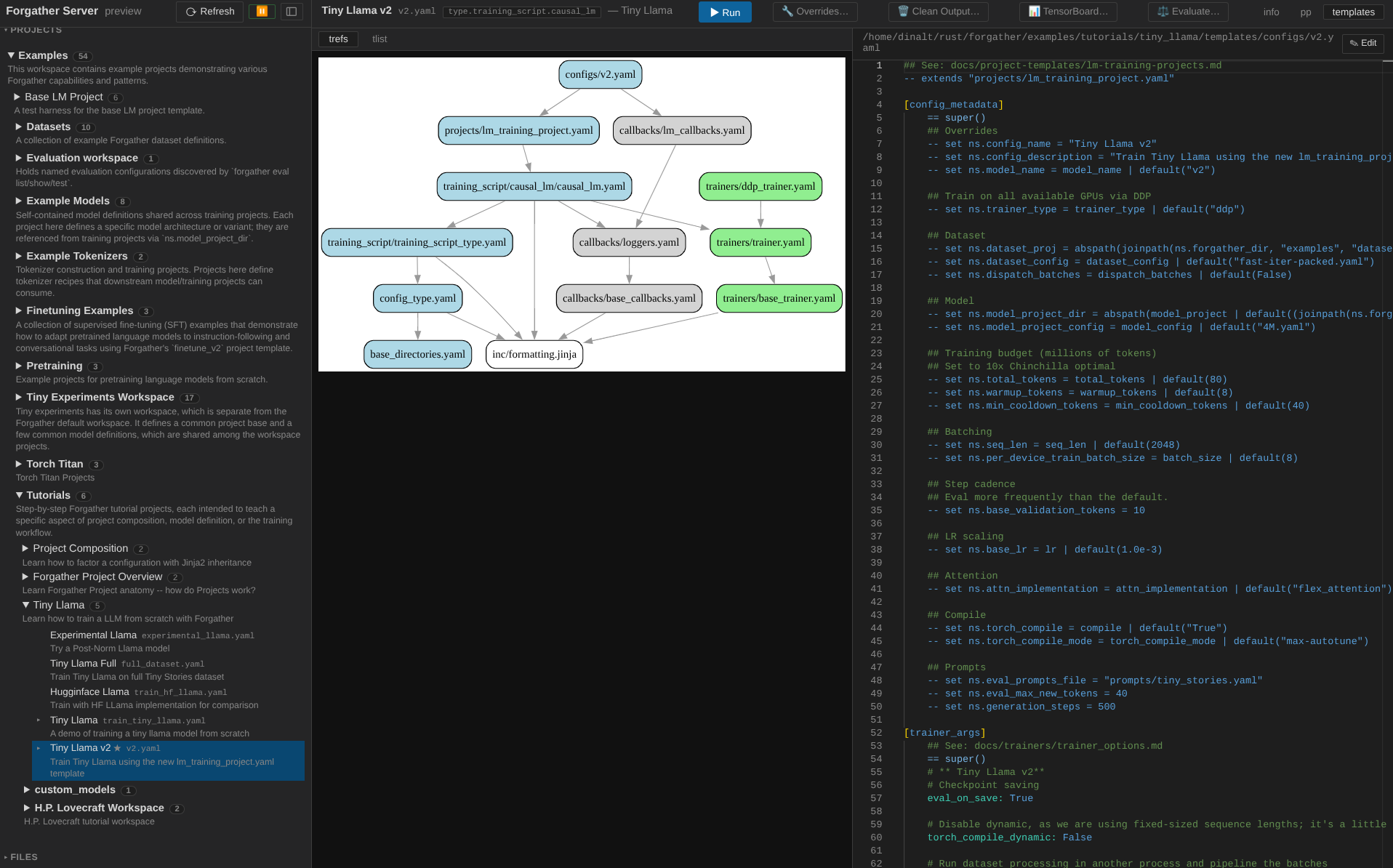 Forgather server first-load view